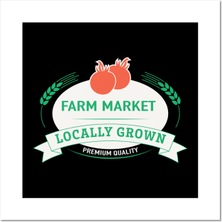 Farm Market Locally Grown Produce Posters and Art